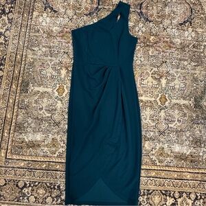 Teal One-Shoulder Dress
